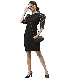 New-Look-Women's Knitted & Dyed Lycra Dress (L, Black)-thumb2