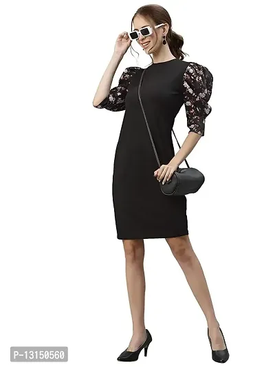 New-Look-Women's Knitted & Dyed Lycra Dress (L, Black)-thumb3