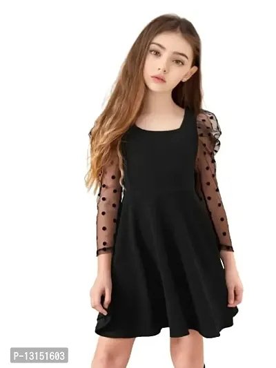 RJ-Flawsome Stylish Girls Frocks & Dresses (15-16 Years, Black)-thumb0