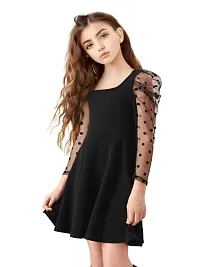 RJ-Flawsome Stylish Girls Frocks & Dresses (15-16 Years, Black)-thumb1