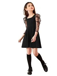 RJ-Flawsome Stylish Girls Frocks & Dresses (15-16 Years, Black)-thumb2