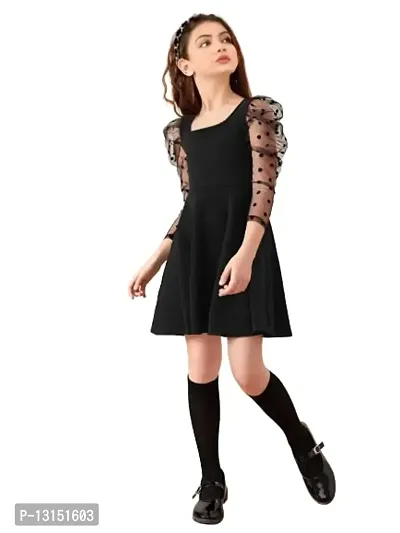 RJ-Flawsome Stylish Girls Frocks & Dresses (15-16 Years, Black)-thumb3