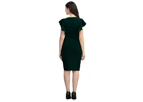 Dresses for Women V-Neck Short Sleeve Lycar Dress-thumb2