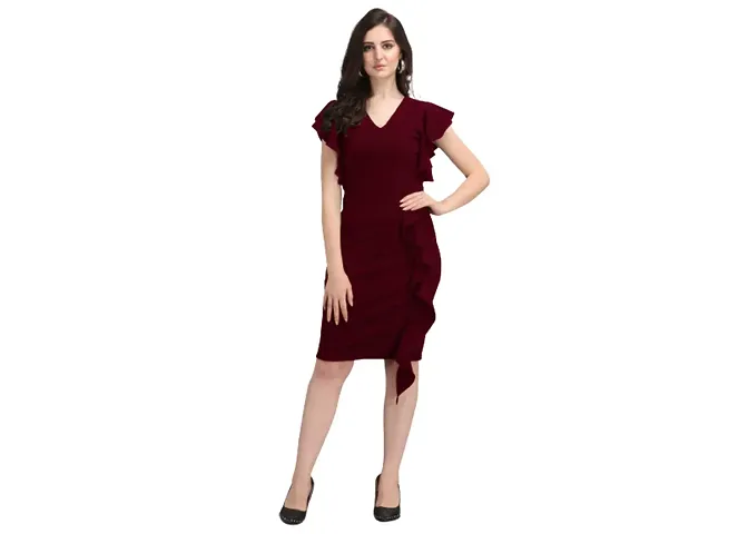 Women Stylish Solid Bodycon Dress