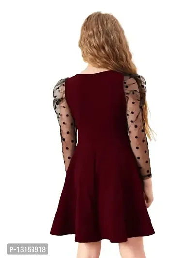 RJ-Flawsome Stylish Girls Frocks & Dresses (15-16 Years, Rosewood Maroon)-thumb2