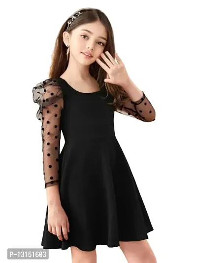 RJ-Flawsome Stylish Girls Frocks & Dresses (15-16 Years, Black)-thumb5