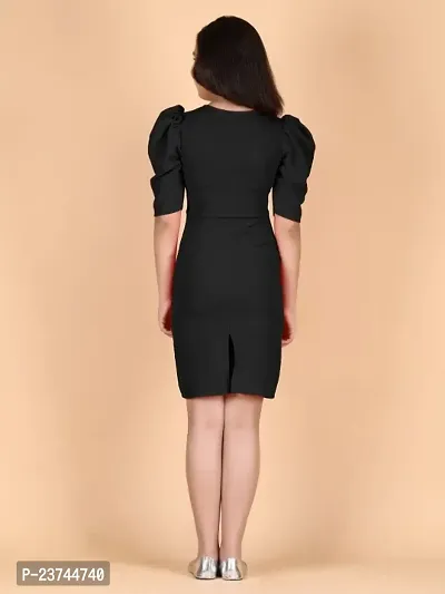 Trendy Attractive Nylon Bodycon Dress for Girls-thumb4