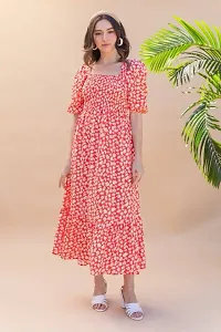 Classic Crepe Printed Dress for Women-thumb2