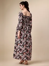 Stylish Crepe Printed Dress For Women-thumb1