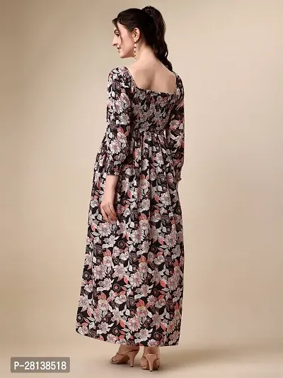 Stylish Crepe Printed Dress For Women-thumb2