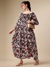 Stylish Crepe Printed Dress For Women-thumb2