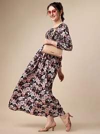 Stylish Crepe Printed Dress For Women-thumb3