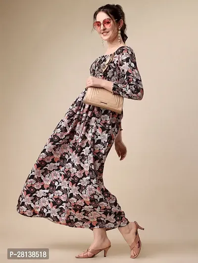 Stylish Crepe Printed Dress For Women-thumb4