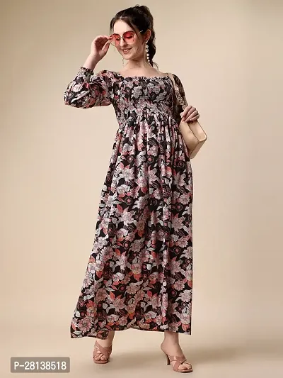 Stylish Crepe Printed Dress For Women-thumb5