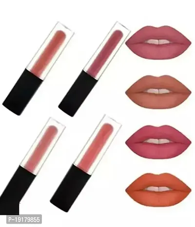 Nude Edition Matte Lipstick  Waterproof Lipstick Set Of 4  Longlasting Lipstick-thumb0