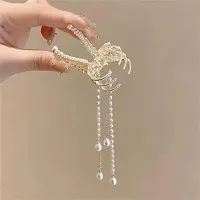 Kiddie Women's Hair Clip, Girls' Stone Accessory - Wedding Claw, Butterfly Hair Clip, Hair Clutcher Metal Pearl Clip-thumb3