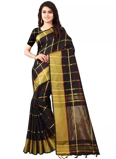 Attractive Art Silk Saree with Blouse piece 