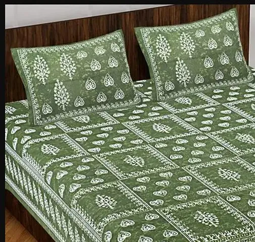 Unique Comfortable Cotton Printed Double Bedsheets With Pillow Covers