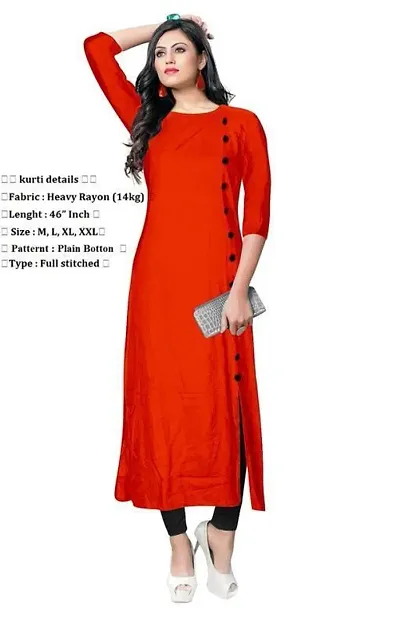 MAGIC BIRD Pure 3/4 Sleeve Trending Straight Kurtis Design for Women(SBI)