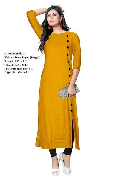 MAGIC BIRD Pure 3/4 Sleeve Trending Straight Kurtis Design for Women(SBI)