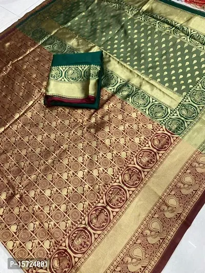 Beautiful Banarasi Silk Saree with Blouse Piece