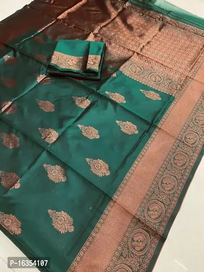 Beautiful Banarasi Silk Saree with Blouse Piece-thumb0