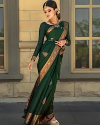 Beautiful Banarasi Silk Saree with Blouse Piece-thumb2