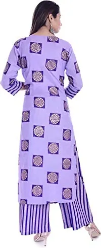 FAB X Cotton Kurta with Palazzo Woman and Girls Purple-thumb2