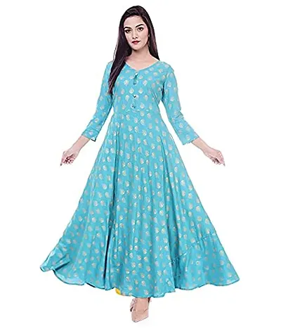 FAB X Women's Rayon Regular Kurta