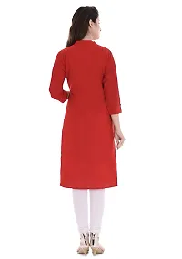 FAB X Pure Cotton Plan Kurti with Wooden Buttion-thumb1