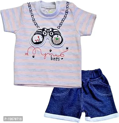 Fabulous Multicoloured Cotton Printed T-Shirts with Shorts For Boys