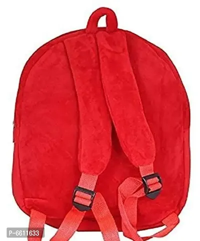 Stylish Red minnie Soft Velvet Embroidered Backpacks for Kids-thumb3