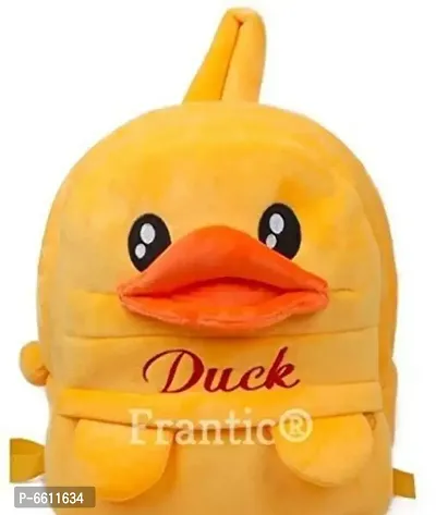 Cute Duck Soft Velvet Embroidered Backpacks for Kids-thumb3