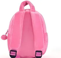 Stylish Pink Panda Soft Velvet Embroidered Backpacks for Kids-thumb2