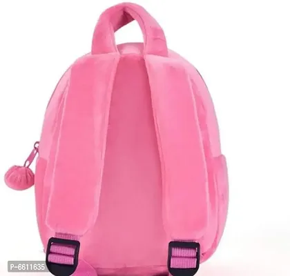 Stylish Pink Panda Soft Velvet Embroidered Backpacks for Kids-thumb3