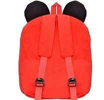 Elegant Head up Minnie Soft Velvet Embroidered Backpacks for Kids-thumb1