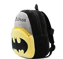 Stylish Batman And Sky Panda Soft Velvet Embroidered Backpacks for Kids-Pack of 2-thumb1