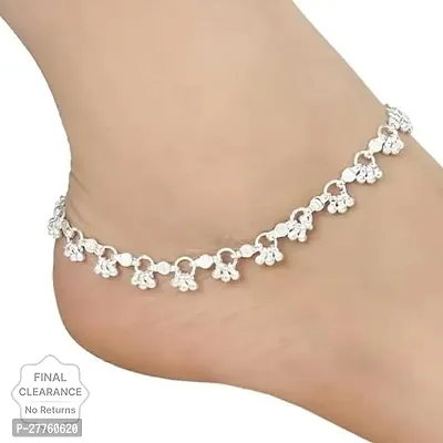 WomenSky Silver Plated Traditional Anklets-thumb2