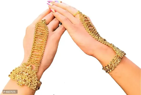 Alloy Gold-plated Ring Bracelet  (Pack of 2)