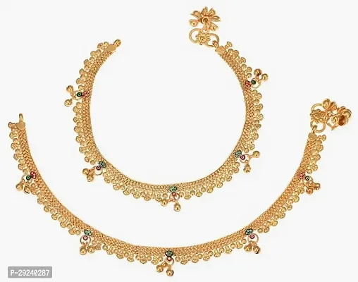 Golden Payal Anklet for Women and Girls for wedding and party-thumb3