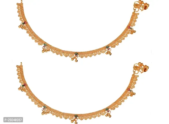 Golden Payal Anklet for Women and Girls for wedding and party-thumb4