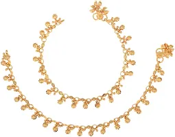 Golden Payal Anklet for Women and Girls for wedding and party-thumb1