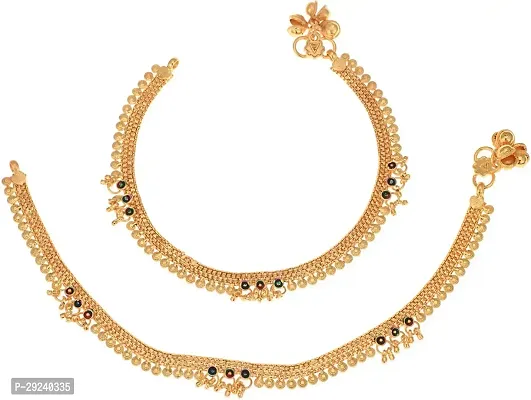 Golden Payal Anklet for Women and Girls for wedding and party