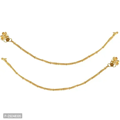 Golden Payal Anklet for Women and Girls for wedding and party-thumb0