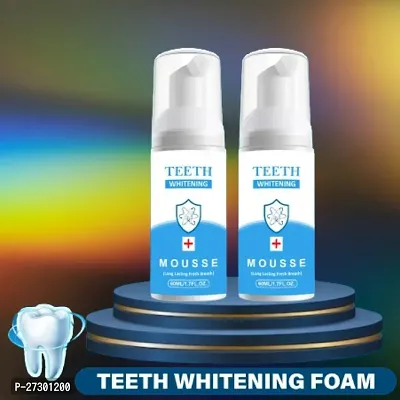 Teeth Whitening Foam To Removes Teeth Whitening and Bad Breath For Men  Women 60 ml Pack of 2-thumb0