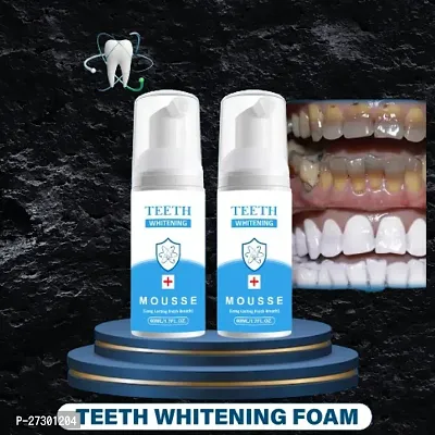 Teeth Whitening Foam To Removes Teeth Whitening and Bad Breath For Men  Women 60 ml Pack of 2-thumb0