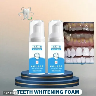 Teeth Whitening Foam To Removes Teeth Whitening and Bad Breath For Men  Women 60 ml Pack of 2-thumb0