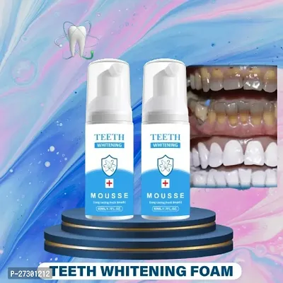 Teeth Whitening Foam To Removes Teeth Whitening and Bad Breath For Men  Women 60 ml Pack of 2-thumb0