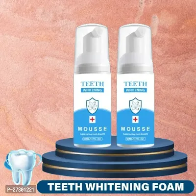 Teeth Whitening Foam To Removes Bad Breath Fights Germs 60ml Pack of 2-thumb0