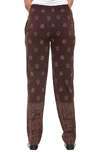 Colors  Blends - Coffee- Printed Track Pants for Women -Size S-thumb4